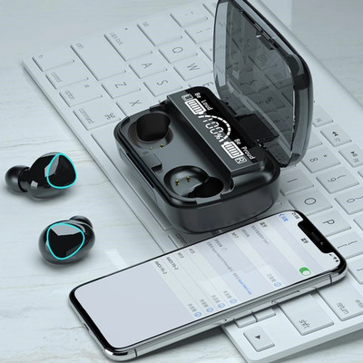 aar bee world Pro Edition M10 Tws Wireless Headphone Touch Control And Led Bluetooth(Black, In the Ear)