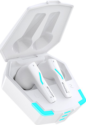 HOPPUP Predator Xo4 Gaming Earbuds with 35MS Low Latency,50H PlayTime,13MM Drivers,ENC Bluetooth Gaming(White, True Wireless)