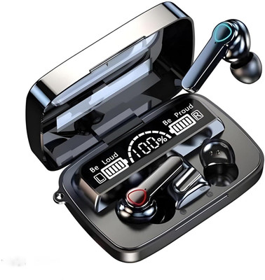 TECHFIRE Wireless Earbuds TWS 5.1 Dual LED Digital Display Touch Bluetooth Headphones Bluetooth(Black, True Wireless)