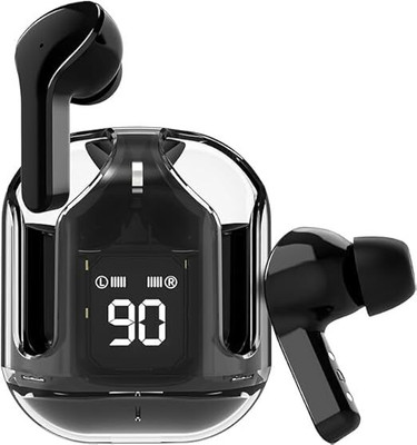 Bonafide Wireless BT Earbuds Noise Canceling with Charging Case and LED Digital Display Bluetooth(Black, True Wireless)