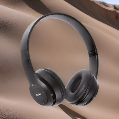 TWS Folding Bluetooth Headset with Pinnacle Bass Drivers_MZ Bluetooth & Wired(Black, On the Ear)