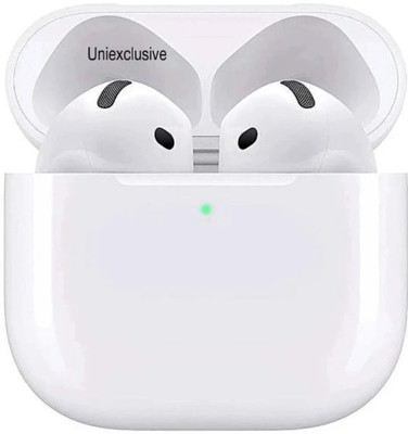 RAJIBNEW ayrpods pro 4 with anc spatial audio wireless charging case a Bluetooth(White, In the Ear)