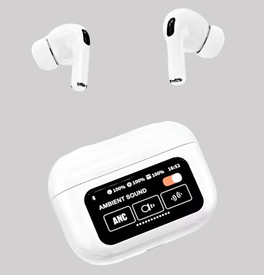 COREGENIX A9 TouchScreen ANC Bluetooth Earbud with 32Hr Playback,Active Noise cancellation Bluetooth(White, True Wireless)