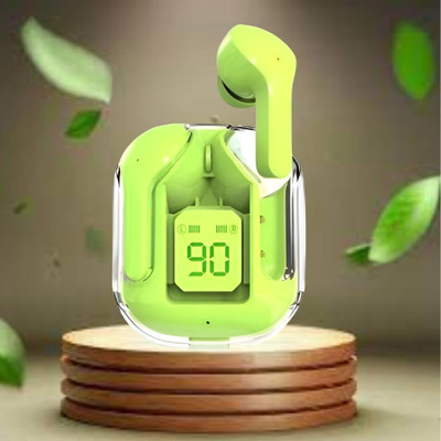 GUGGU Earbuds Max UltraPods Transparent Charging Case With LED Digital Display B354 Bluetooth(Multicolor, In the Ear)