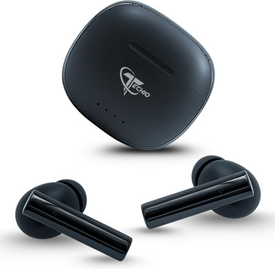 Techio ATOM 90 Bluetooth 5.1 Earbuds A14 | IPX4 Sweatproof | Lightweight Fit Bluetooth(Black, True Wireless)
