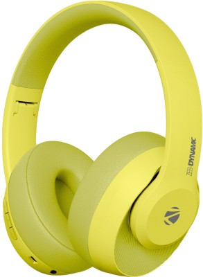 ZEBRONICS Zeb- Dynamic, with 34H Playback time , Aux Input, Call Function Bluetooth Headset(Yellow, On the Ear)