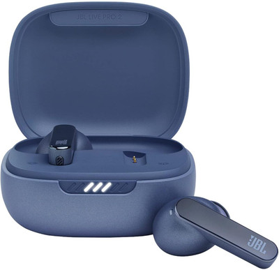 JBL Live Pro 2, Active Adaptive Noise Cancellation, 40Hr Playtime, 6 Mics, Deep Bass Bluetooth(Blue, True Wireless)