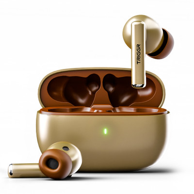 TRIGGR Ultrabuds N1 Neo with ENC, 40Hr Playback, 13mm Drivers, Rich Bass, Fast Charging Bluetooth(Hazel Mocha, In the Ear)