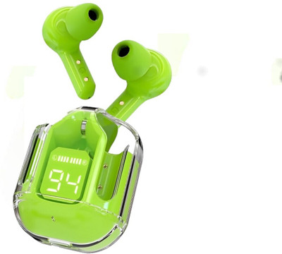 UPOZA Ultrapods AI Calling Air buds Neckband TWS Earbuds ASAP Charge Headphone Bluetooth(Lime Green, True Wireless)