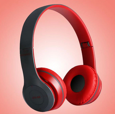 TABARET Buy Now Headphone Wireless Sports with Microphone Bluetooth Headset Bluetooth(Red, On the Ear)