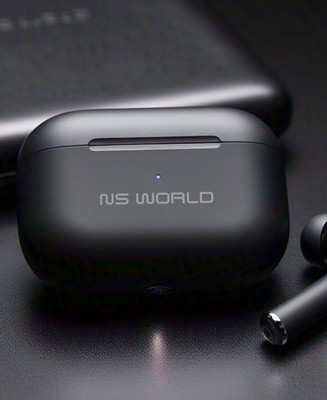 NS WORLD |Max Power| HD Sound | BT Earbuds |Mic & Touch Controls Headphone Bluetooth(Thunder Black, True Wireless)