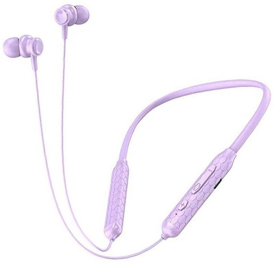 TEQIR Sports Waterproof Neckband Headset Stereo HIFI Headset with Mic for CellPhone Bluetooth Gaming Headset(Purple, In the Ear)