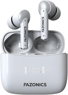 FAZONICS Quickpods X20 PRO 38 dB Active Noise Cancellation 13mm Driver 50 Hrs Playback Bluetooth Headset(White, True Wireless)