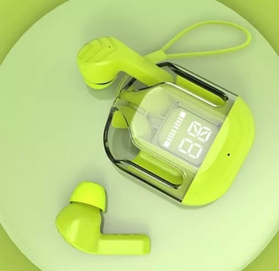 myxes Smart Design UltraPods Buds AI Calling Airbuds With ASAP Charge Transparent M136 Bluetooth(Green, True Wireless)