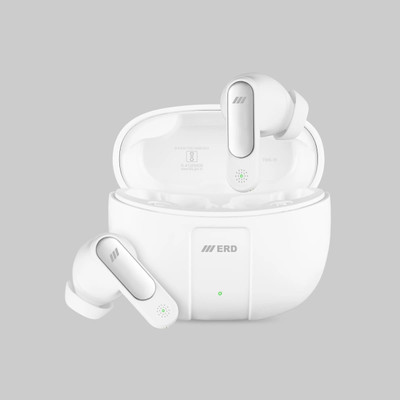 ERD TWS-19 True Wireless in Ear Earbuds with 30H Playtime Noise Cancelling Bluetooth(White, In the Ear)