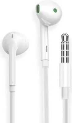 RALGAUT Heavy Bass Earphone with Mic Wired compatible for all mobile Wired Headset(White, In the Ear)