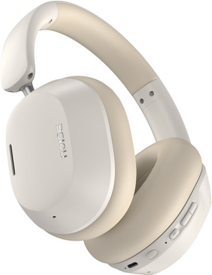 Noise Airwave Max 5, 80 Hours Playtime, HFA Tech, Adaptive ANC (50dB) & Dual pairing Bluetooth(Calm Beige, On the Ear)