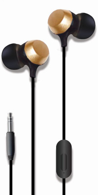 SANNO WORLD earphone extra bassBalanced Hi-Fi Stereo Sound High-quality speakers Wired(Golden, In the Ear)