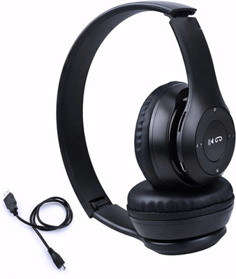 AIZINA FoldUp Bluetooth Bass Drive Active Bass_X2 Bluetooth & Wired(Black, On the Ear)