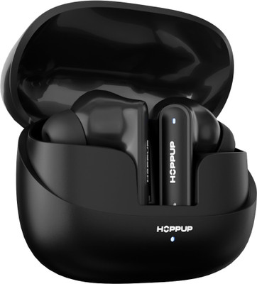 HOPPUP AirDoze F51 Earbuds with 40H PlayTime, 40MS Low Latency, AI ENC & 5.4v Bluetooth(Stealth Black, True Wireless)