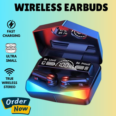 Clairbell M28 Wireless Earbuds, TWS Bluetooth 5.1, Mirror Screen LED Display, HD SoundE132 Bluetooth(Multicolor, True Wireless)