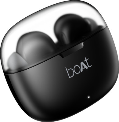 boAt Airdopes 212,Translucent Lid, 50H Battery,ENx Tech, Stream Ad Free Music via App Bluetooth(Noir Black, In the Ear)