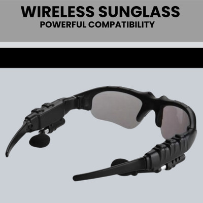 GUGGU Sunglass with (Bluetooth Earbuds) Music and bluetooth headset and micY481 Bluetooth(Black, On the Ear)