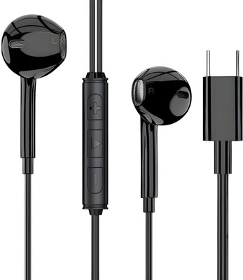 Bxeno BassHeads 100 Wired Earphones with Mic For Sam_sung Galaxy S24/S24 ULTRA/S24+ Wired(Black, In the Ear)
