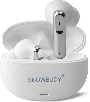 snowbudy SB-151 TWS In-Ear Wireless Aeropod Stereo Bass 800mAh Battery Charger-13 Bluetooth Gaming(White, True Wireless)
