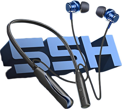 BASS BLING UB-553 Wireless Bluetooth 5.3 in Ear Neckband Bluetooth(Blue, In the Ear)