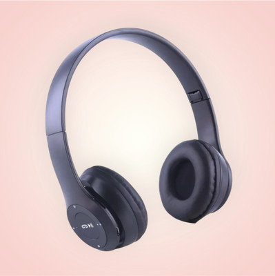 TWS Travel Fold Bluetooth Mega Bass Pro Audio_VR Bluetooth & Wired(Black, On the Ear)