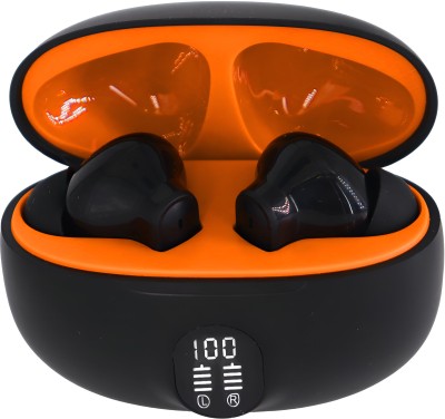 Tunifi Air Buds Bluetooth Headset HULK TWs/buds 5.2 Earbuds with 60H Playtime Headphone Bluetooth(Honey Orange, Black, True Wireless)