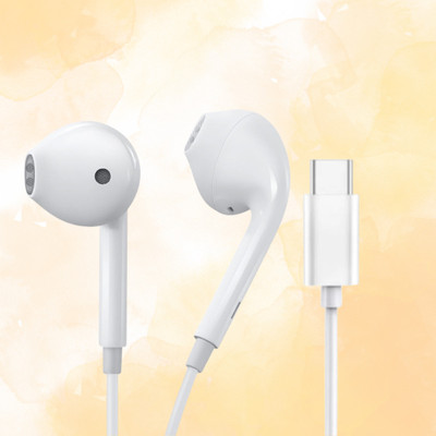 BITWEAVE Wired C Type Earphones with Clear High Notes and Deep Bass Tones Wired(White, In the Ear)