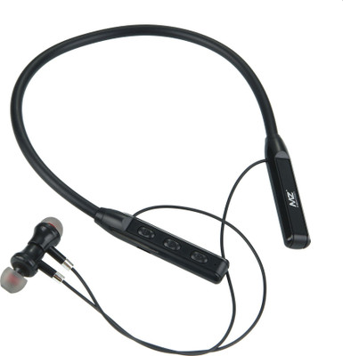 MZ NB111 (Wireless Headphone) Magnetic Neckband 250h standby 200mAh Bluetooth(Black, In the Ear)