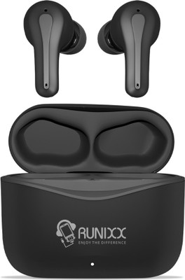 Runixx Dual-Microphone Noise Cancelling Wireless Earbuds Bluetooth(Black, True Wireless)