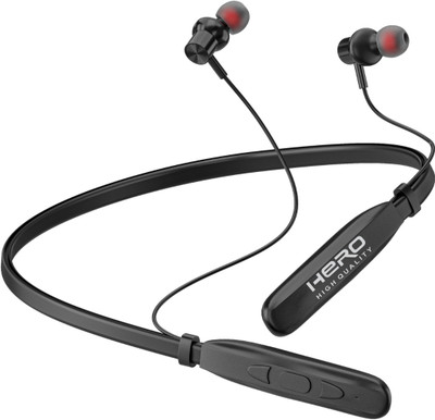 herohighquality KRISH NECKBAND WITH 30 HOURS PLAYTIME Bluetooth(Black, In the Ear)