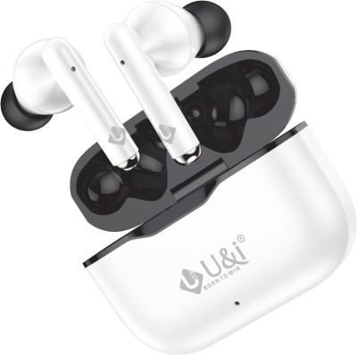 U&i Jump 20 Hours Battery Backup True Wireless Earbuds with Noise Reduction Bluetooth without Mic(White, In the Ear)