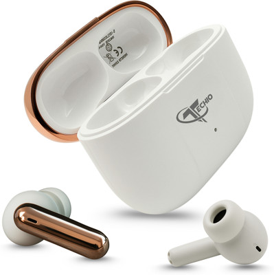 Techio Premium sound quality, smart features, and a pocket-sized charging case. Bluetooth(White, True Wireless)
