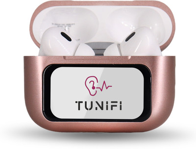 Tunifi LCD Pro True Wireless Noise Cancelling Earbuds, 6-Mic, Smart LCD Display Bluetooth(Rose Gold, In the Ear)