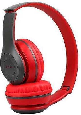 HIFY New Wireless bluetooth Headphone Headset with Mic Bluetooth Headset Bluetooth(Red, On the Ear)
