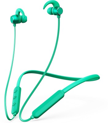 ZTNY Wireless Neckband Bluetooth-compatible Music Sports Running Headset Bluetooth Headset(Green, High Sound, Immersive LED Lights, In the Ear)