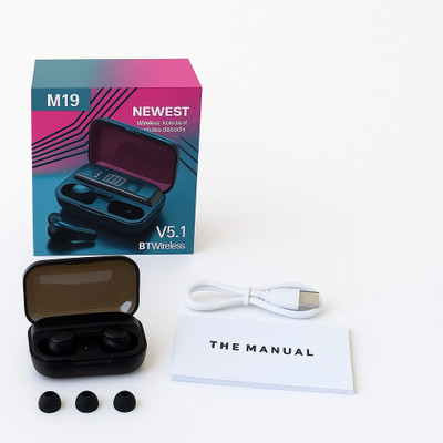 JTG True Wireless Bluetooth Earbuds with Microphone and Wireless Charging Case Bluetooth(Black, True Wireless)