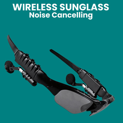 GUGGU Sunglass with (Bluetooth Earbuds) Music and bluetooth headset and micY444 Bluetooth(Black, On the Ear)