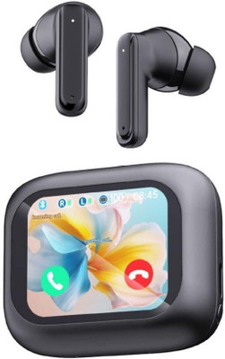 Rocktouch LCD Smart Touch Screen Bluetooth Display Earbuds TWS Cancelling Bluetooth Bluetooth(Black, In the Ear)