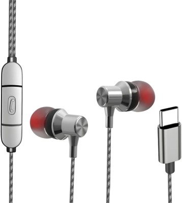 cropsey Earphones with Line Mic for Clear Calling Control Buttons Wired Gaming(Grey, In the Ear)