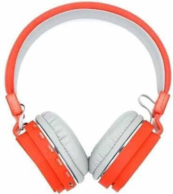 MECKWELL SH-12 Bluetooth Wireless headphone deep bass Bluetooth Headset Bluetooth(White, Orange, On the Ear)