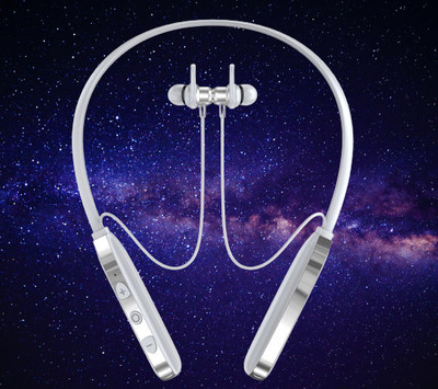 Seashot P-1 Hours Playing Time Fast Charging Bluetooth Neckband Earphone Bluetooth(White, True Wireless)