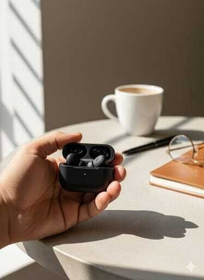 DINESH TWS AIRPOD black Earbud Bluetooth (Black, True Wireless)as30 Bluetooth(Black, True Wireless)