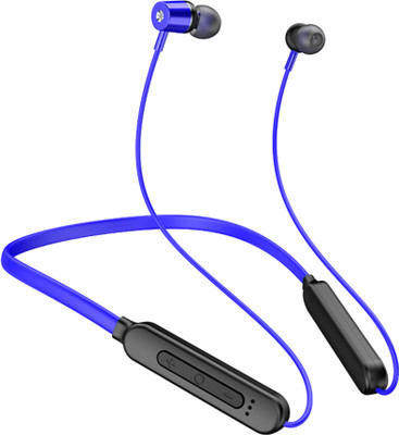 Zusix Elite Plus+ Metal Earbuds with 18 Hours Music Time In-Ear Wireless Neckband v5.0 Bluetooth(Blue, In the Ear)