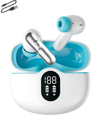 snowbudy Earbuds 13mm HD Dynamic Driver, Touch Controls Bluetooth Gaming Bluetooth(White, True Wireless)